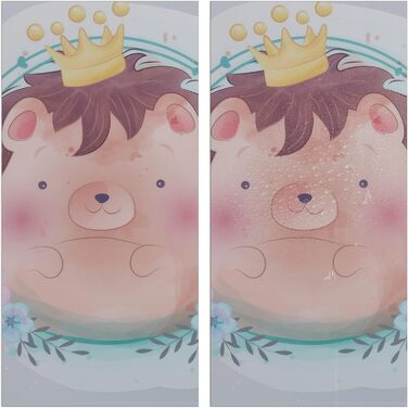 Дитячий стелаж Relaxdays, 2 вішалки для одягу, дверцята з тваринками, ВхШхГ 145x110x37 см, дитяча шафа зроби сам, білий