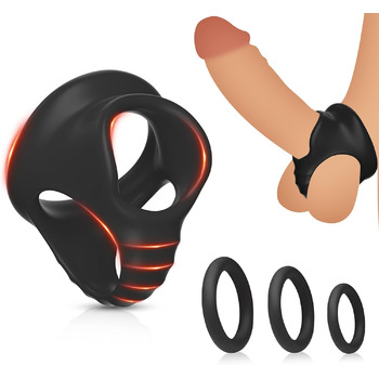 Набір для чоловіків AMZII, 4 в 1, силіконові ерекційні кільця та кільця для яєчок