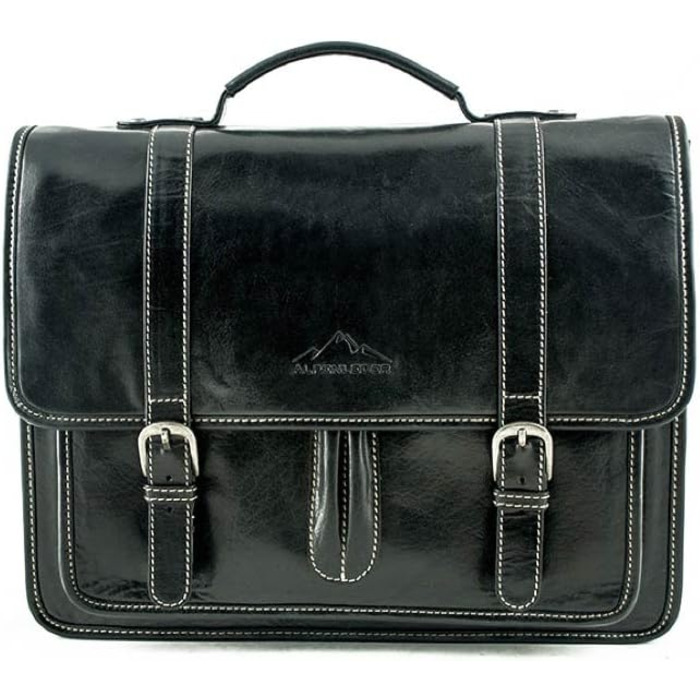 Альпійський шкіряний портфель - OHIO (ручної роботи) - стійка органічна шкіра з регіонального сільського господарства Шкіряна сумк