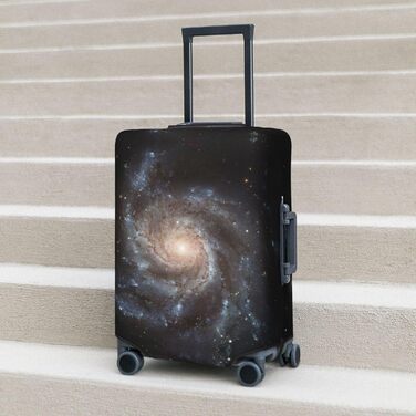 Чохол для багажу Космічна спіраль захисний еластичний чохол-обкладинка для валізи з принтом, чорний, розмір 90