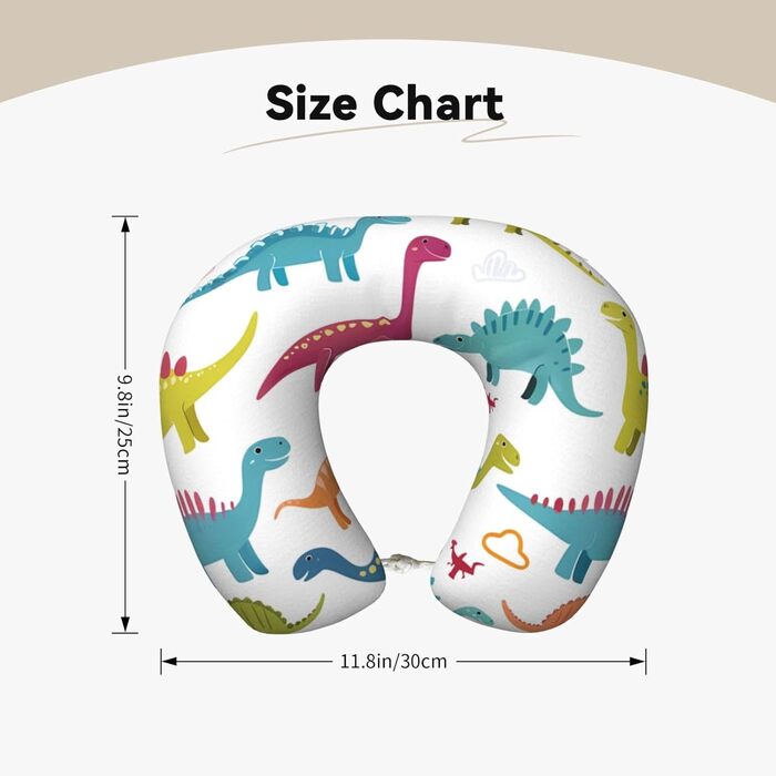 Дорожня подушка з малюнком динозавра Подушка для шиї Подушка з піни памяті Дорожні аксесуари Дорожня подушка