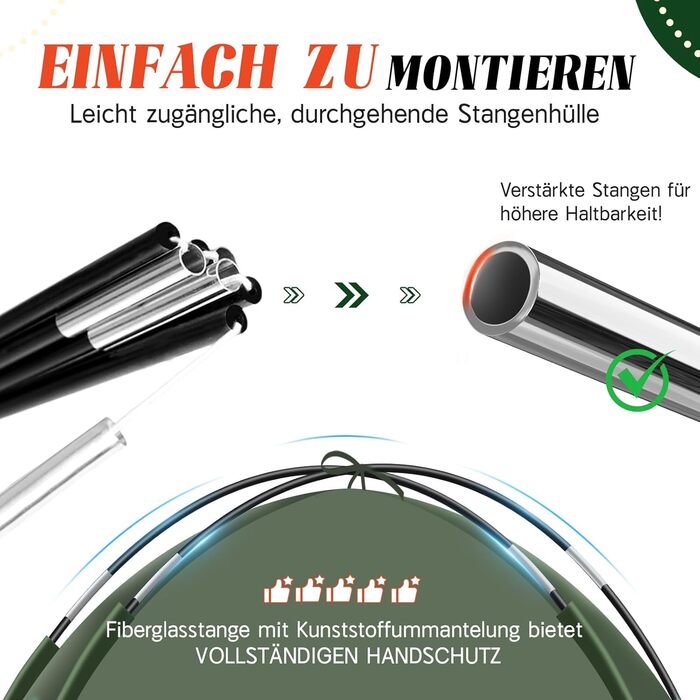 Намет для кемпінгу на 2-3 особи - надлегкий купольний намет, вітрозахисний, на 3-4 сезони, зі знімним зовнішнім полотном, невеликий розмір у упаковці, підходить для кемпінгу, піших прогулянок, походів та сімейного відпочинку