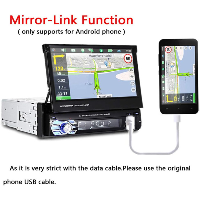 Автомобільна SD-карта Автомобільна стереосистема MP3 радіо вбудований динамік з хост-динаміком Bluetooth (9601), 252 12V