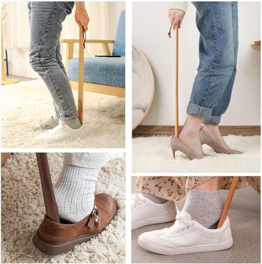 Ріжок для взуття, 2 шт. Ріжок для взуття Довгий ріжок для взуття Дерев'яний довгий ріжок для взуття Довгий ріжок для взуття Дизайн