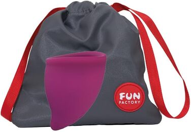 Менструальна чаша FUN FACTORY FUN CUP Зроблено в Німеччині - велика менструальна чаша (розмір B) для важких менструацій, зручна, гігієнічна та надійна - 100 медичний силікон фіолетового кольору ука (1 упаковка)