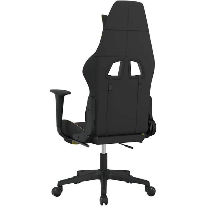 Геймерське крісло з підставкою для ніг, чорна та світло-зелена тканина, регульована спинка та висота, поворот на 360 градусів, повітропроникний чохол, ергономічний дизайн, міцний