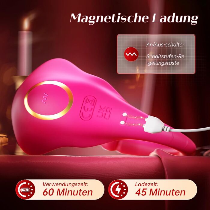 Вібратор rinofans для жінок 2-в-1, рожевий, з APP-керуванням