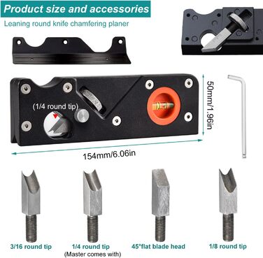 Набір із 7 предметів Ручний рубанок Дерево, Кромкостругальний верстат із задньою стінкою, Закруглені кути Кромка Рубанок Дерево, Рейсмус з фаскою 45 градусів, для теслярів, теслярів, деревообробників, тримерів