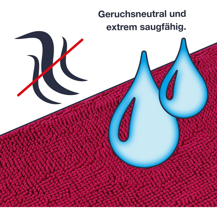 Комплект килимків для ванної WohnDirect, 2 шт. - Бензиновий, 45 x 45 см, з вирізом для унітазу - Нековзний та миється - Килимок для ванної, Килимок для ванної, Килимок для унітазу, 45 x 45 см з вирізом для унітазу (2 шт.), Бензиновий