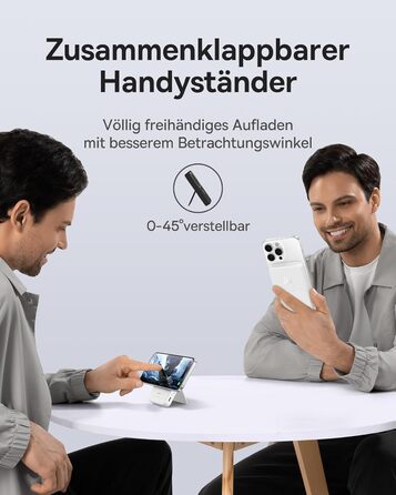 Магнітний бездротовий Powerbank, 5000mAh Mini Powerbank з USB-C, PD 20w Fast Charging Magsafe Battery, Зовнішній акумулятор для iP