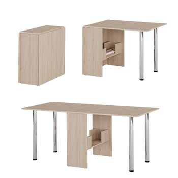 Розкладний обідній стіл Rodnik, Розкладний стіл, Компактний розкладний стіл для кухні, їдальні та офісу, Декор під дерево - Дуб Сонома, 170x873 см