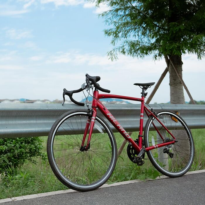 Шосейний велосипед Hiland 28 дюймів, 14 швидкостей, алюмінієва рама, 700c, міський велосипед для чоловіків та жінок, червоний, розмір S