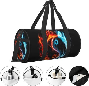 Спортивна дорожня сумка Інь-Янь, унісекс, для фітнесу та подорожей