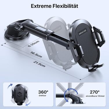 Тримач для мобільних телефонів автомобільний 3 в 1 з присоскою та вентиляцією Універсальний тримач для мобільних телефонів автомоб