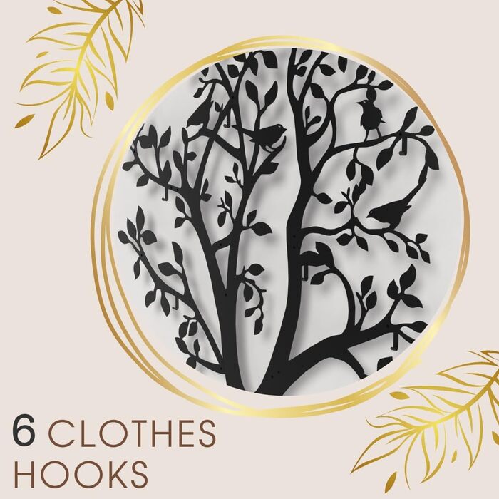 Вішалка настінна чорна метал 170х107см гачки для одягу 7 шт. меблі для передпокою вішалка дерево дизайн гачки для одягу вішалка чо