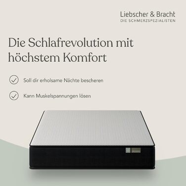 Двосторонній матрац 90x200 см із зоною підтримки хребта та кульшових суглобів - Зручний 7-зонний матрац з холодної піни - Ідеальне зняття тиску та пасивне розтягування м&39язів під час сну 90 x 200 см