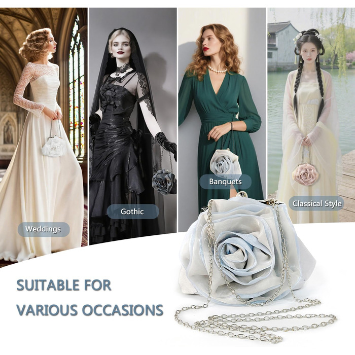 Вечірня сумка-клатч Pahajim для жінок, атласна весільна сумка з квітковим принтом, елегантна сумка через плече, маленька сумочка для весілля, вечірки, побачення, шампанського