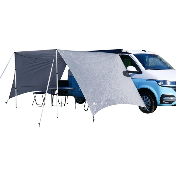 Брезент для автобудинку yourGEAR Tropea з бічними стінками, водонепроникним сонцезахисним вітрилом Bulli із захистом від ультрафіо