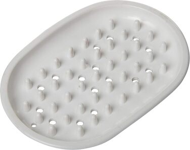 Мильниця TECNO, мильниця з пластику, з отворами для крапель (колір прозорий, білий - не вибирається), кількість