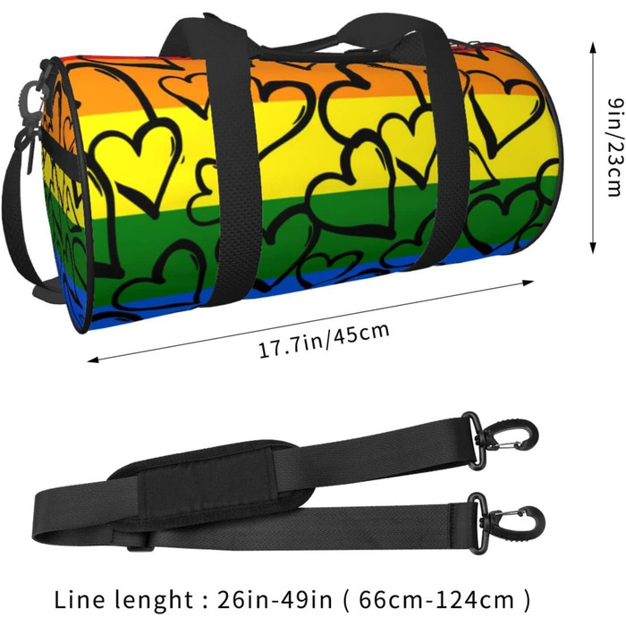 Спортивна дорожня сумка з дизайном веселки прайду, унісекс для чоловіків та жінок, сумка-мішок для тренувань