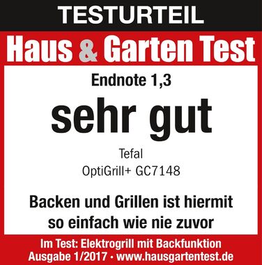 Контактний гриль Tefal OptiGrill для закусок та випічки GC7148 2 000 Вт Автоматична індикація готовності 6 попередньо встановлених програм в т.ч. насадка для перекусів для піци, лазаньї чорний