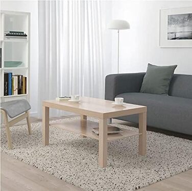 Журнальний столик IKEA Lack 90x55 см під дуб, біла морилка 503.190.29