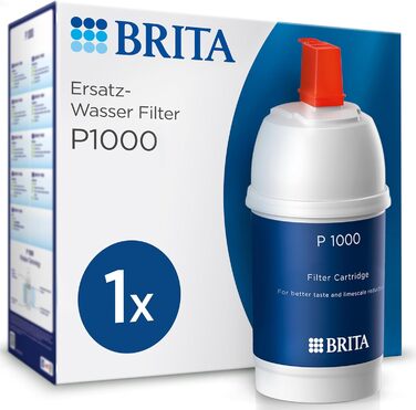 Картридж для фільтра води BRITA P1000 кран фільтра для води для фітингів BRITA з фільтром від вапняку зменшує вміст вапняку, хлору, свинцю, міді та речовин, що погіршують смак, у питній воді фільтрує до 1200 л