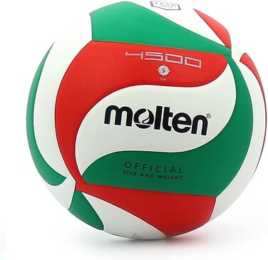 Волейбольний м'яч Molten V 5 M 4500, колір Blanc-vert-Route, білий/зелений/червоний 5