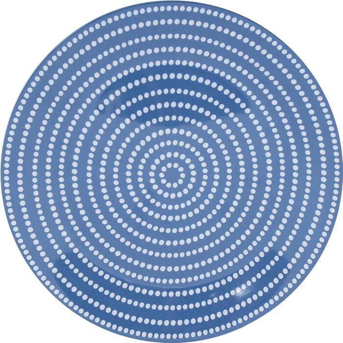 Набір посуду для кемпінгу з меламіну Bo-Camp, 16 предметів, синього кольору, з міксом тарілок та чашок