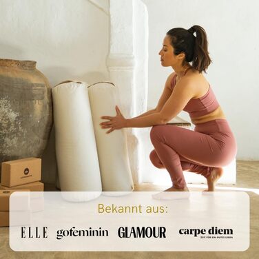 Рол для йоги Lotuscrafts Ø24 см, валик для йоги зі 100 органічним наповнювачем з полби, бавовняний чохол, що можна прати, для відновлювальних вправ йоги Інь, сертифікований GOTS, антрацит