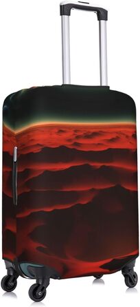 Чохол для валізи поперечного формату, міцний, підходить для валіз розміром 45.7 - 81.3 см, розмір M, Чорний, Середній