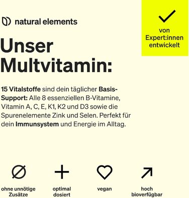 Мультивітамінний комплекс Natural Elements (365 веганських таблеток)