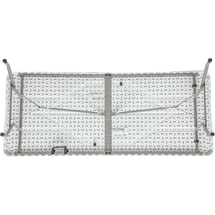 Складаний стіл з ручкою для перенесення, водонепроникний садовий стіл, складний кемпінговий стіл, складний набір для пивного саду, фуршетний стіл для вечірок на свіжому повітрі, пляжних барбекю, 180 x 75 x 74 см, білий