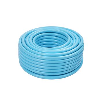 Шланг садовий Relaxdays, на вибір довжини, універсальний водопровідний шланг 1/2, стійкий до УФ-випромінювання та погодних умов, PP, світло-блакитний, 50 м