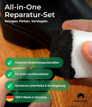 ПОВНИЙ КОМПЛЕКТ - Професійний набір для ремонту шкіри для диванів, меблів, керма та автомобільних сидінь - Ідеально підходить для