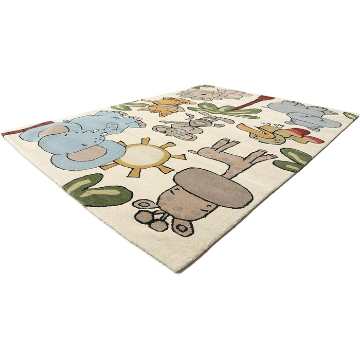 Килимок ручної роботи Savann, Килимок для дитячої кімнати, 170 x 240 см, Дитячий килимок для дітей, Ігровий килимок для немовлят,