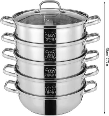 Шарова каструля під тиском, каструля під тиском з нержавіючої сталі зі скляною кришкою для газових індукційних електрокерамічних п