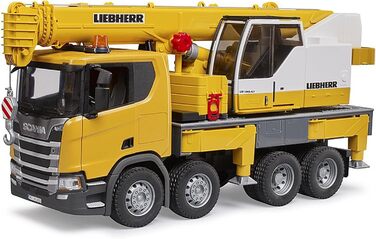 Кран вантажівка Scania Super 560R жовтий 116 світло-звуковий модуль