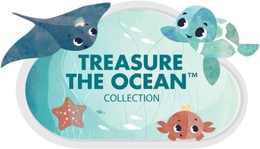 Крихітний килимок Love Treasure the Ocean, музичний мобіль 2-в-1 Gymini, м'яка дитяча ігрова ковдра з ігровою аркою, музичний мобіль і безліч іграшок, придатний для використання з народження, різнокольоровий