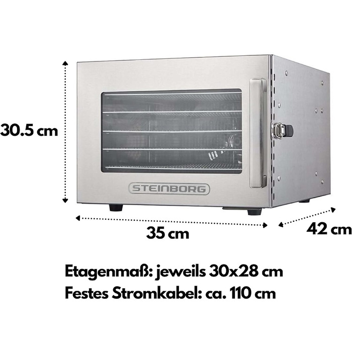 Дегідратор з нержавіючої сталі з регулятором температури (30-90C) Таймер на 24 години Drrer Дегідратор Сушарки для фруктів Дегідратор для фруктів і м'яса Система циркуляції повітря на 360 Цифровий дисплей 6 поверхів
