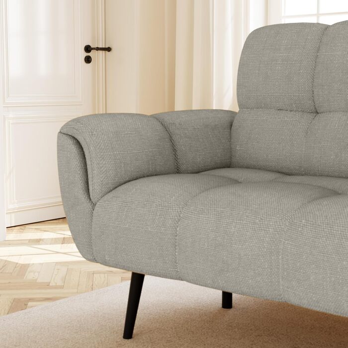 Диван JIEXI з функцією сну, 3-місний диван-ліжко, 155x85 см, зручний та підходить для вітальні, офісу, кімнати, вітальні, спальні (світло-сірий)