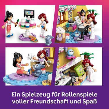 Кімната Пейслі LEGO Friends - Іграшка для рольових ігор - Подарунок для дівчаток віком від 6 років - Набір з 2 мініфігурками, фігуркою кролика та гітарою - Креативний ігровий набір для дітей 42647