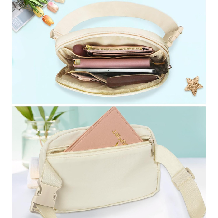 Маленька сумка на пояс з нашивкою з ініціалами, регульований ремінець для жінок, підлітків, дівчат, бігу, подорожей, спортзалу, по