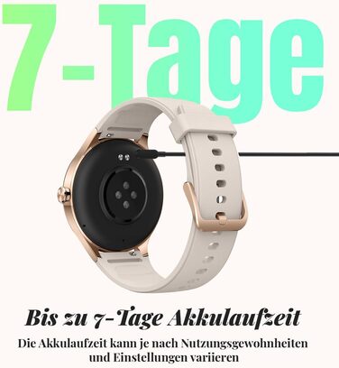 Жіночий смарт-годинник TOOBUR, круглий, 40 мм, крокомір та фітнес-годинник для щоденного використання, понад 100 спортивних режимів, елегантний жіночий смарт-годинник, сумісний з Android/iOS, функція телефону з дзвінками, водонепроникний IP68, бежевий