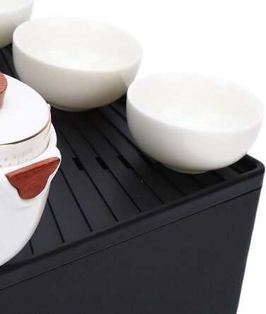 Набір для чаювання Кунг-Фу, портативний керамічний чайник з 4 міні-чашками, ідеальний для кемпінгу та подорожей