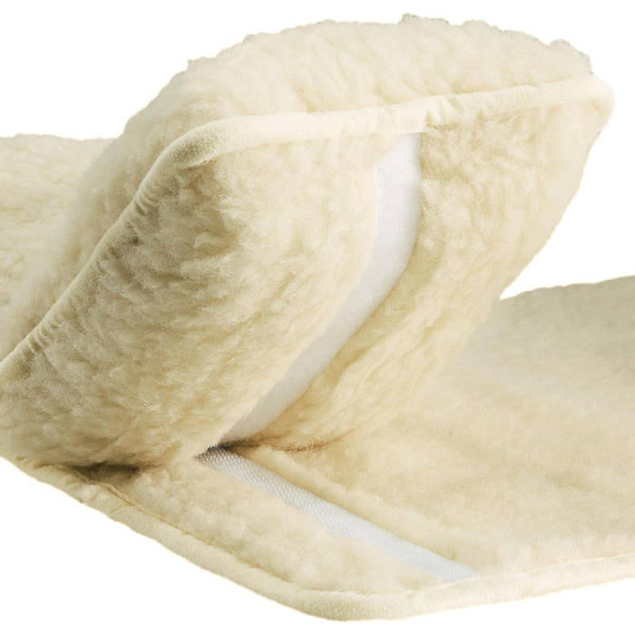 Міні-подушка Erwin Mller Pure Wool зі шлейфом - для підвищеного комфорту сидіння, м&39який наповнювач, приємно зігріває, регулює температуру. Чиста вовна, колір слонової кістки, (1 упаковка)