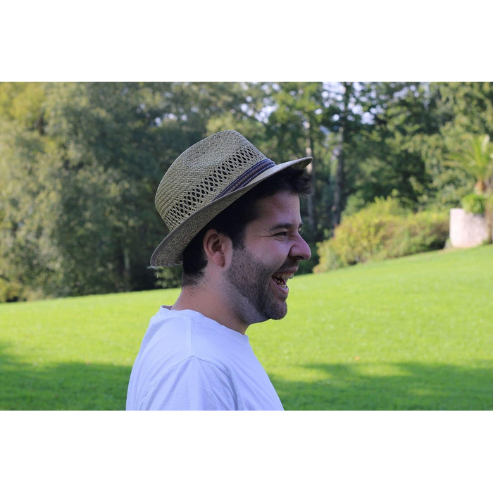 Широкий солом&39яний капелюх, літній капелюх, капелюх від сонця Ручне сплетення зі 100 соломи Bogart Надзвичайно легкий, гнучкий, приємний для шкіри та зручний Natural 58 Natural