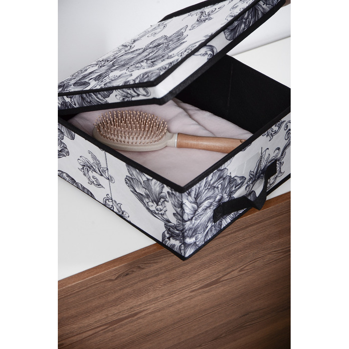 Кошик Idea Home NP-101M Anthracite Flowers 30x28x15 см (7058547)