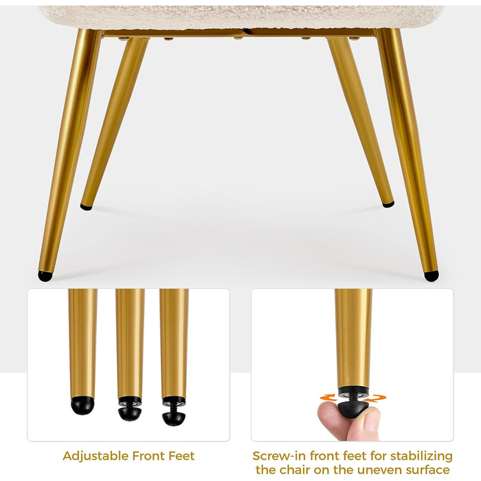 Крісло Yaheetech з підніжкою та підставкою для ніг, чохол з поліестеру, крісло під телевізор, крісло, м&39яке крісло, крісло-реклайнер, коктейльне крісло, плюшевий ведмедик, стильний дизайн, білий колір з підставкою для ніг