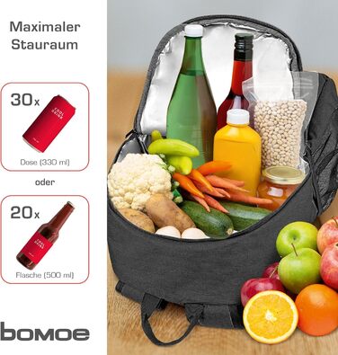 Рюкзак-холодильник 25 л/35 л - Рюкзак для активного відпочинку з функцією охолодження протягом 16 годин - Пляжний рюкзак з багатьма кишенями для зберігання речей - Ізольований рюкзак-холодильник - Рюкзак-холодильник антрацитового або сірого кольору. Антра